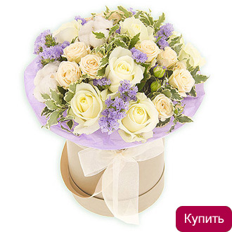 Цветы в коробке Монте-Карло