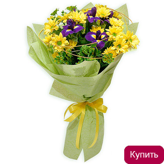 Букет Желтые хризантемы